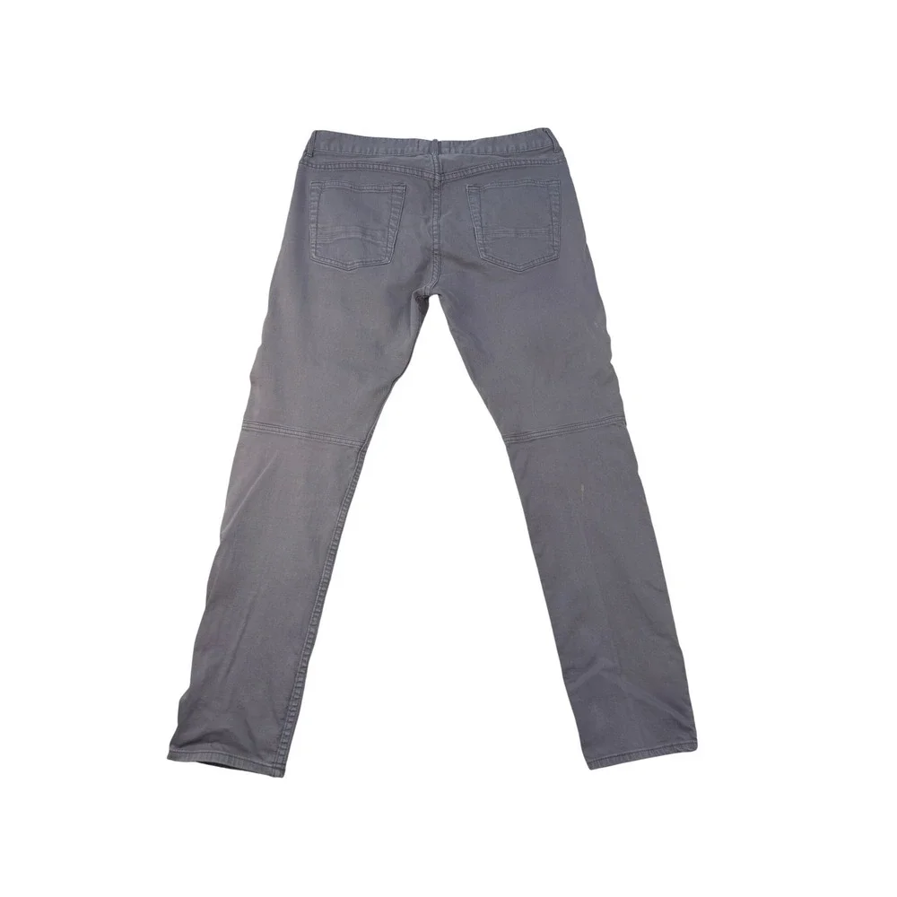 Bullhead Skinny Jeans 34x32 Mens Moto Knee Detail Grey